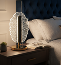 Elegant Feather Shape Crystal Table Lamp Wukusy