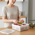 Freezer & Refrigerator Vegetable Storage Container with Draining Crisper