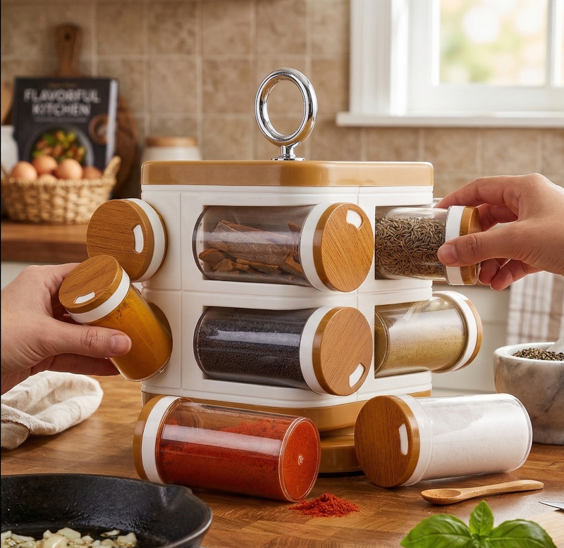 Storewell Plastic Spice Rack Wukusy