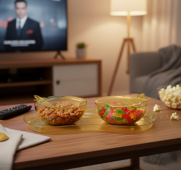 Apple Shape Snack Serving Tray Bowl
