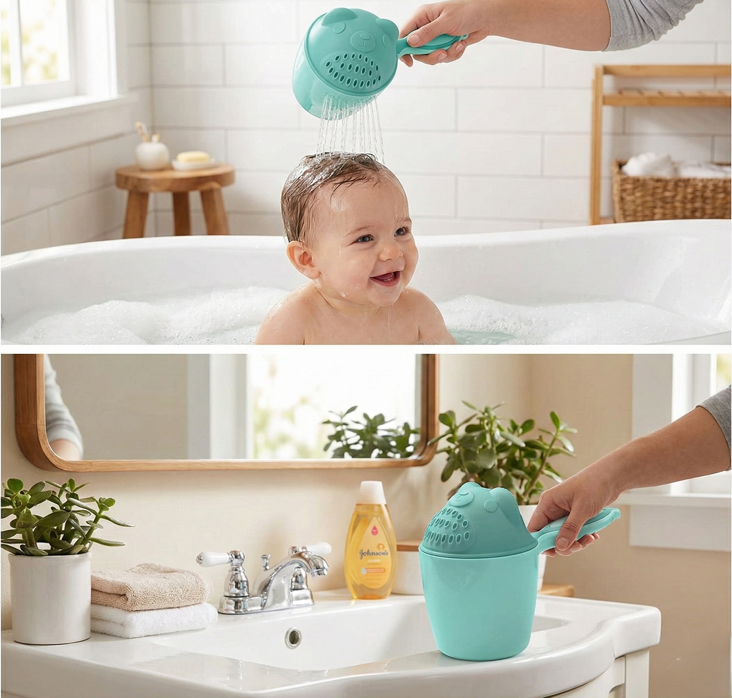 Baby Shampoo Shower Cup Wukusy