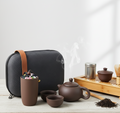Portable Kung Fu Tea Set With A Portable Travel Bag (Set Of 6pcs)