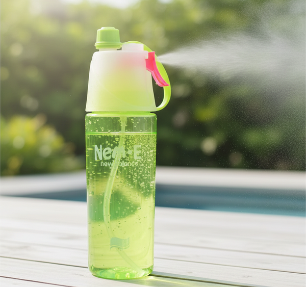 Dual Function Sports Water Bottle with Mist Spray & Leakproof Cap