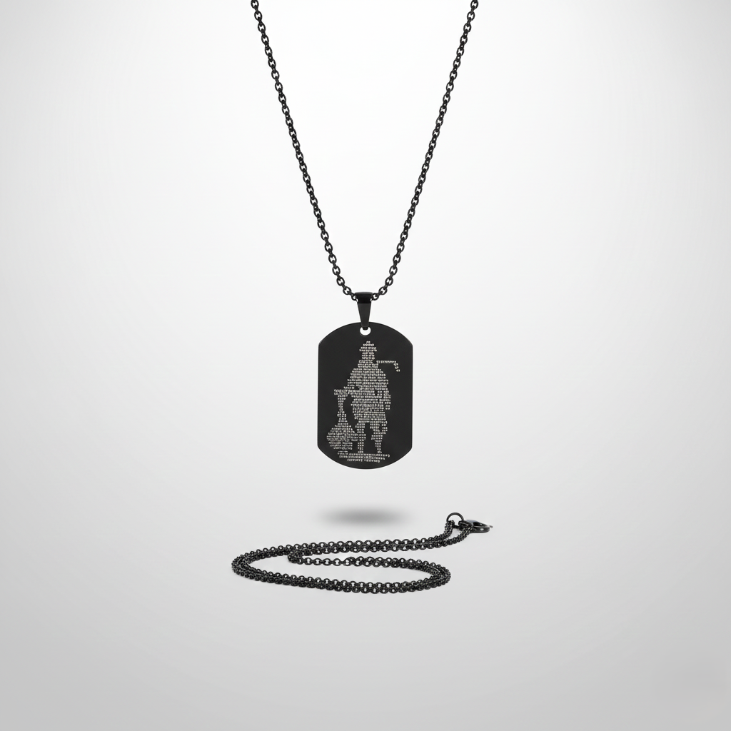 Hanuman Chalisa Locket With Gada Chain