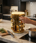LED Rotating Spice Rack Organizer