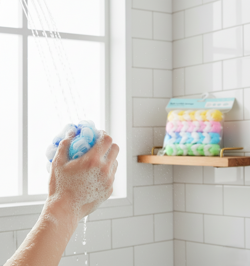 Pack of 6 Bath Loofah Sponges
