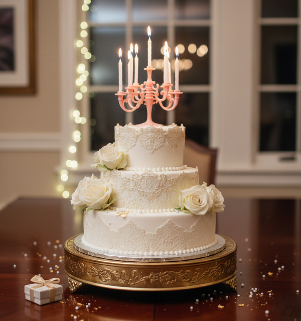 Luxury Birthday Cake Candles with Stand