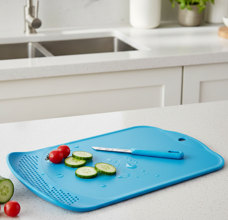 Chop & Drain Chopping Board with Knife Wukusy