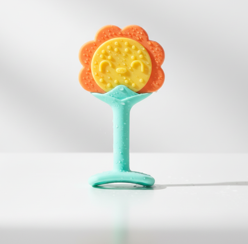 Baby Teether - Food-Grade Sunflower Design
