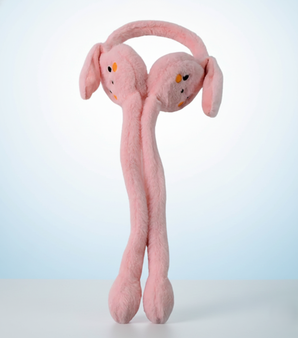 Cute Jumping Rabbit Ear Plush Winter Earmuffs