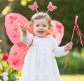 Baby Girls Fairy Butterfly Wings Costume with Wand & Hairband