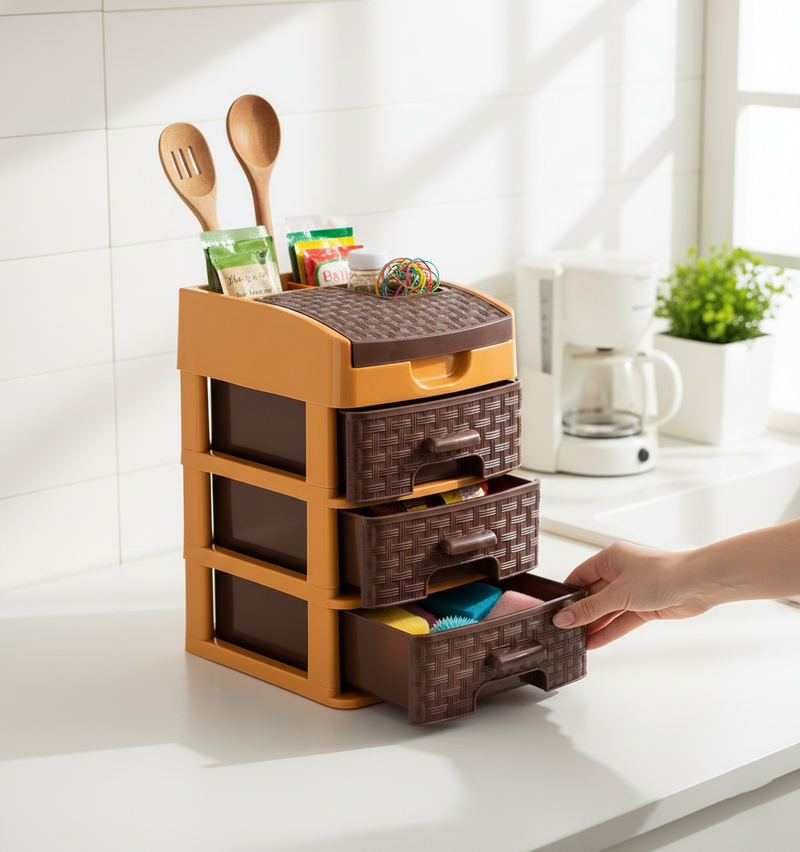 Mini 3 Layer Storage Drawer