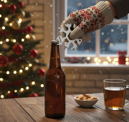 Stainless Steel Snowflake Multi Tool & Bottle Opener