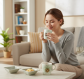 Festo Ceramic Tea & Coffee Mug Set with Snack Bowl