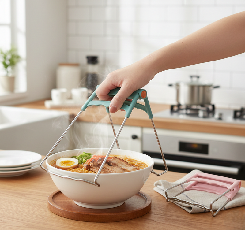 Kitchen Tongs Plate & Bowl Clip Lifter