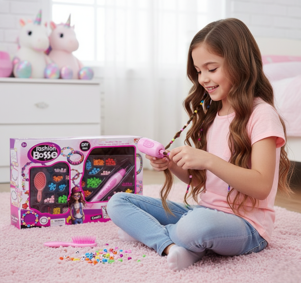 Hair Styling Clasp Clips & Beads Kit