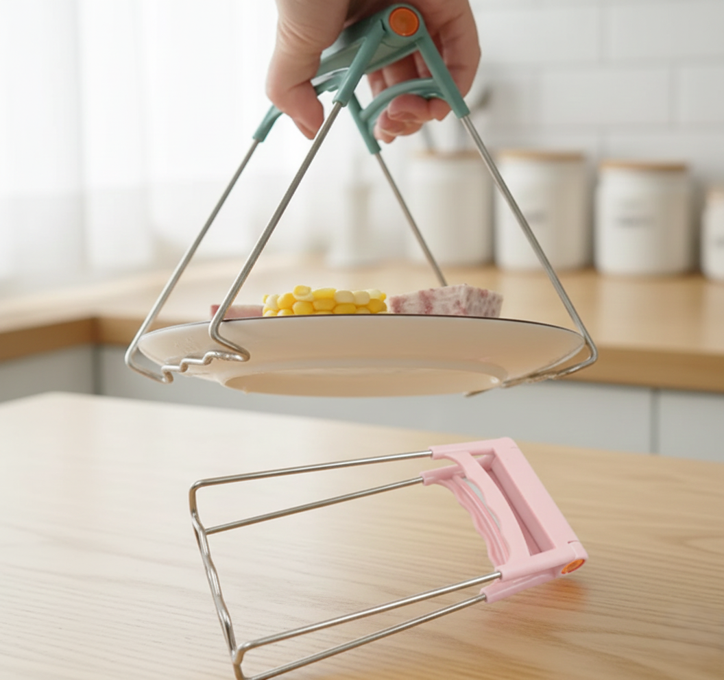 Kitchen Tongs Plate & Bowl Clip Lifter