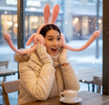 Cute Jumping Rabbit Ear Plush Winter Earmuffs