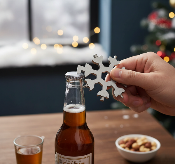 Stainless Steel Snowflake Multi Tool & Bottle Opener