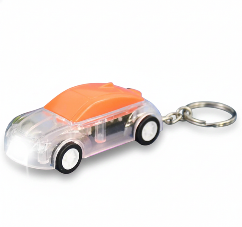 Mini Car Shape Led Keychain Light (1 Pc, Random Color)