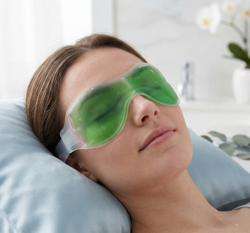 Cold Eye Mask With Stick-on Straps Wukusy
