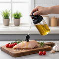 Heat Resistant Glass Condiment Jar with Spoon