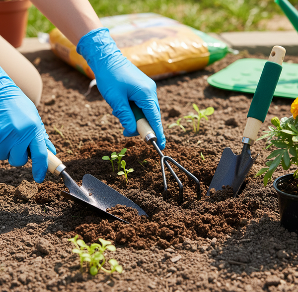Garden Tool Kit - Cultivator, Trowel, Transplanter