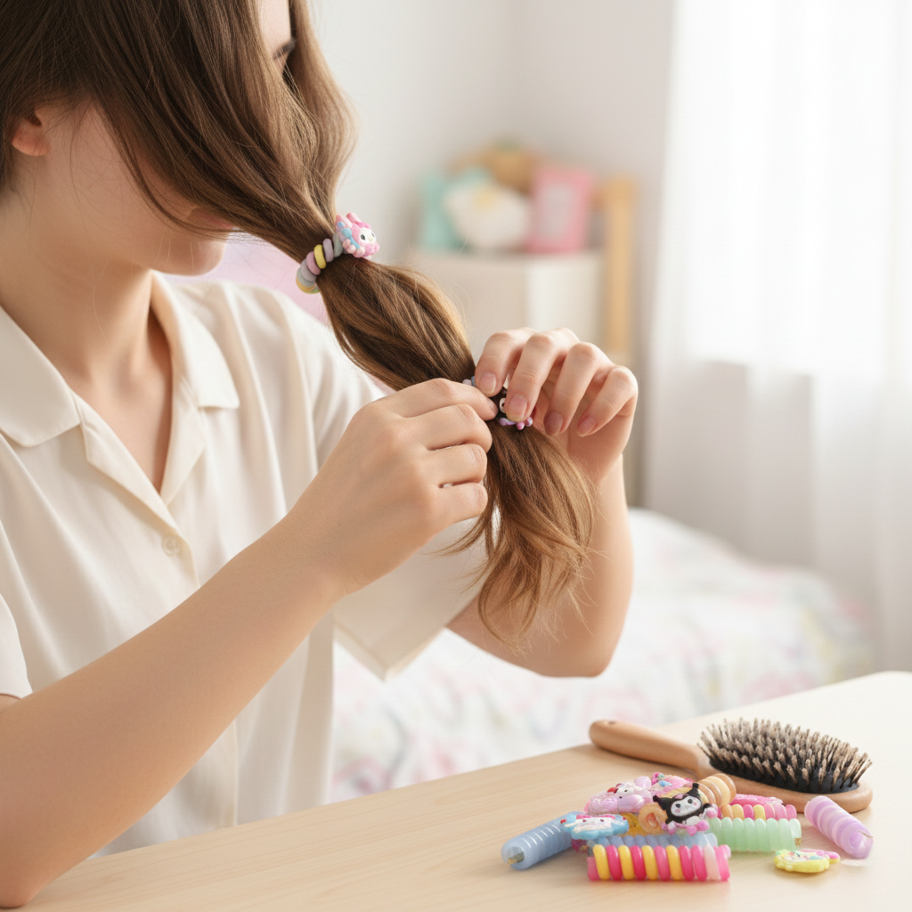 Colorful Spiral Telephone Wire Hair Ties