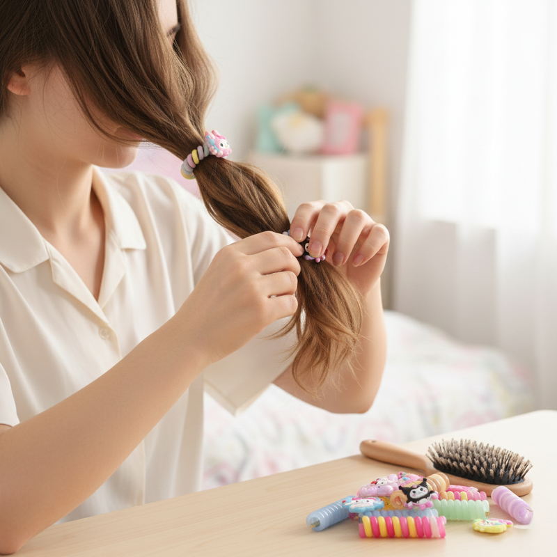 Colorful Spiral Telephone Wire Hair Ties