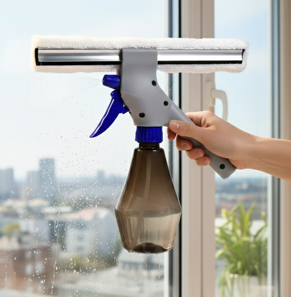 3 in 1 Spray Glass Cleaner Brush