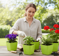 Flower Pots Square Shape For Indoor-outdoor Gardening