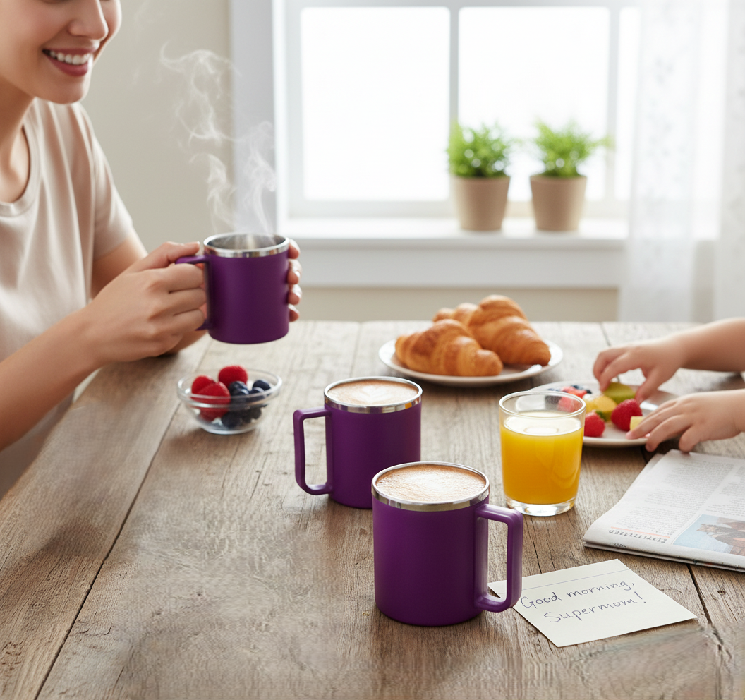 Supermom Stainless Steel Inner Coffee Mug Set