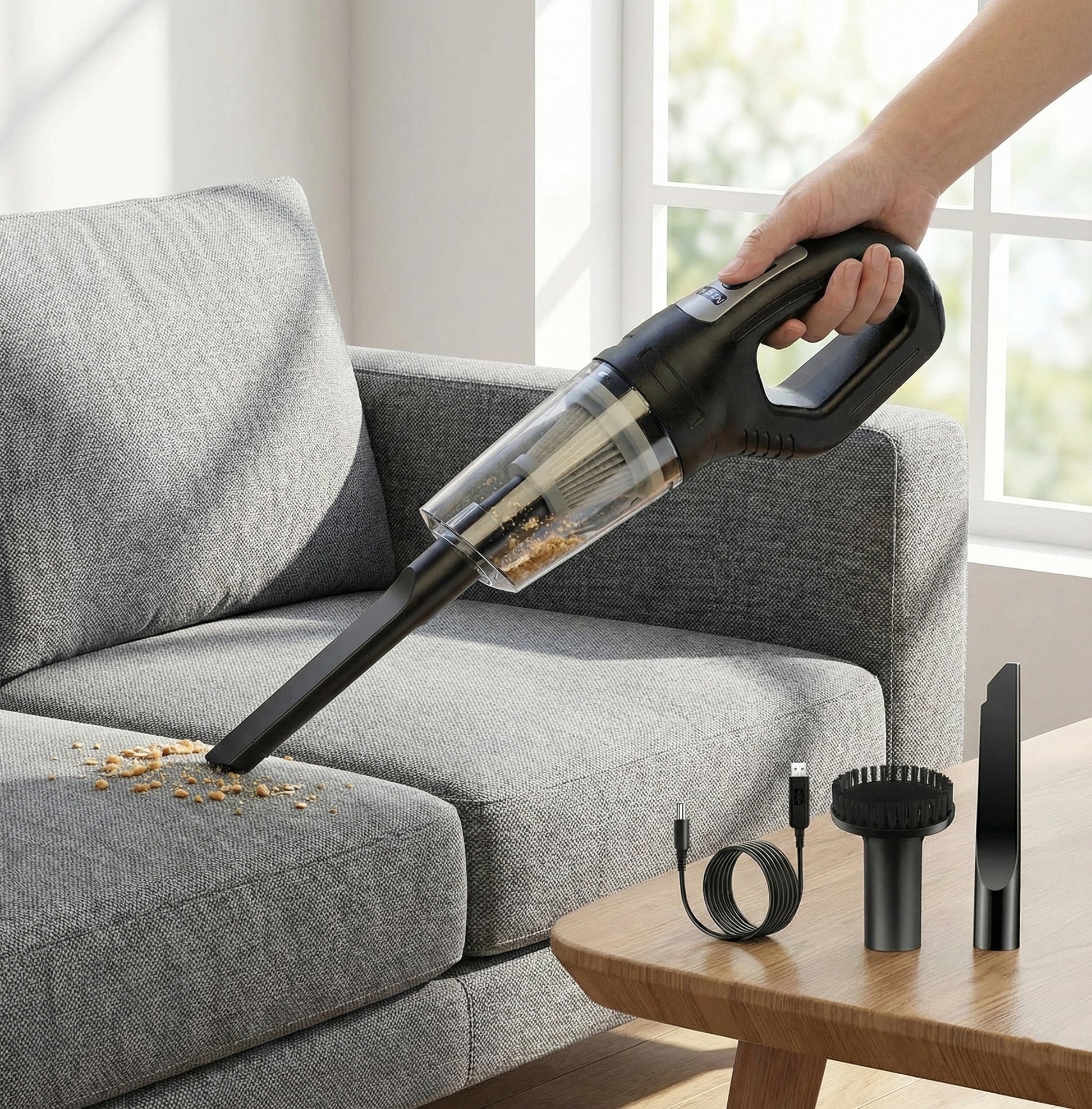 Wireless & Handheld Car Vacuum Cleaner(2 in 1 Dust Buster Set)