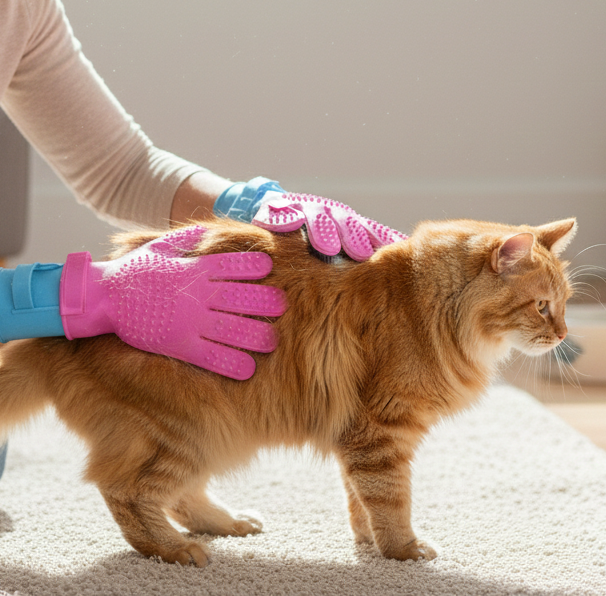 Rubber Pet Grooming Glove
