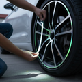 Multicolored Reflective Car Wheel Hub Stickers