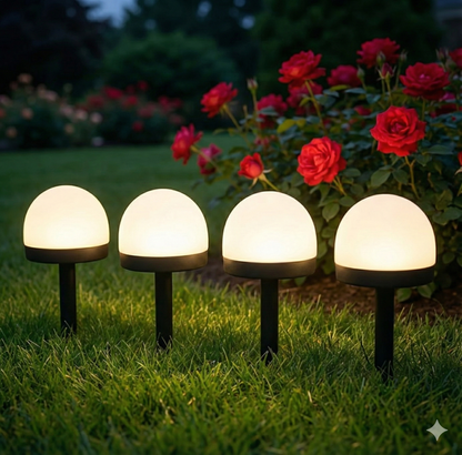 Dome Solar Garden Light Set (4 Pc) Wukusy