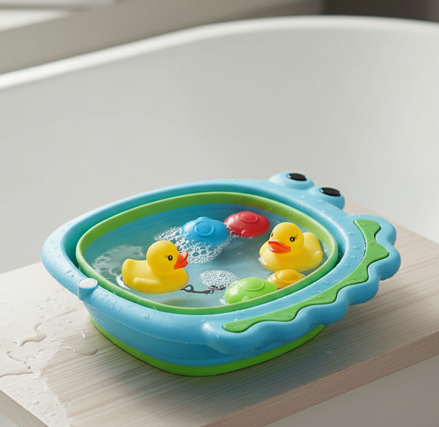 Frog Shape Foldable Baby Wash Basin