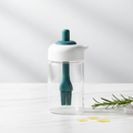 2 In 1 Glass Oil Dispenser Jar  Bottle With Brush (1 Set)