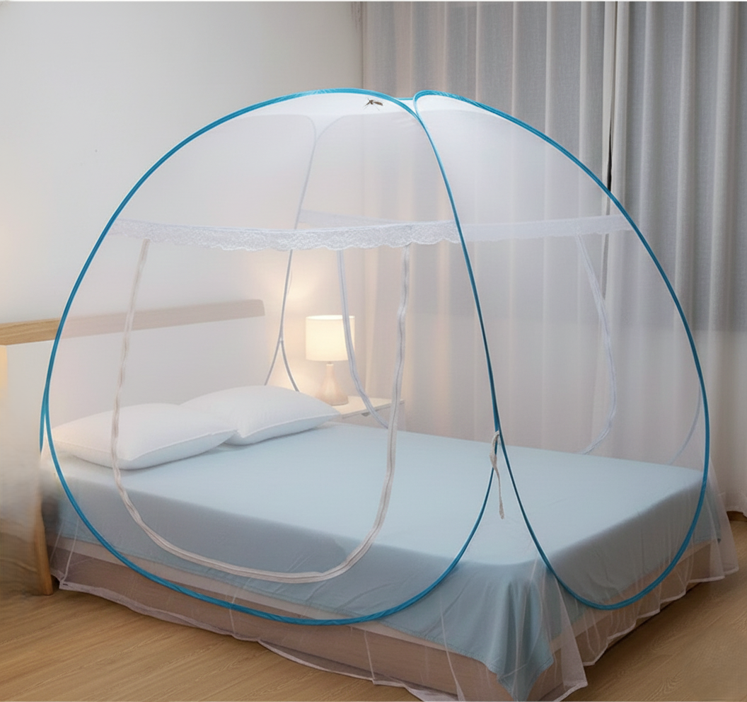Premium Polyester Foldable Mosquito Net Tent (100 Cm Long  1 Pc)