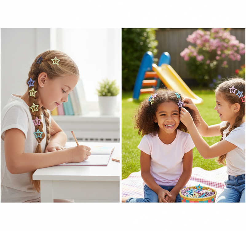 Metal Hair Clip Set For Girls
