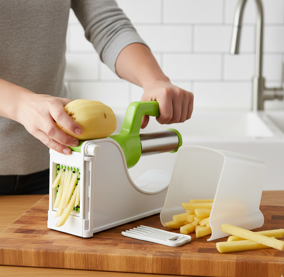 French Fry Chipper With Container