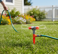 Garden Sprinkler, 360Â° Rotating Adjustable 3 Arm Lawn Water Sprinkler