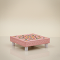 Handicraft Meenakari Wooden Chowki Puja Bajot For Home Office Decor For Puja Multicolour (1 Pc Set)