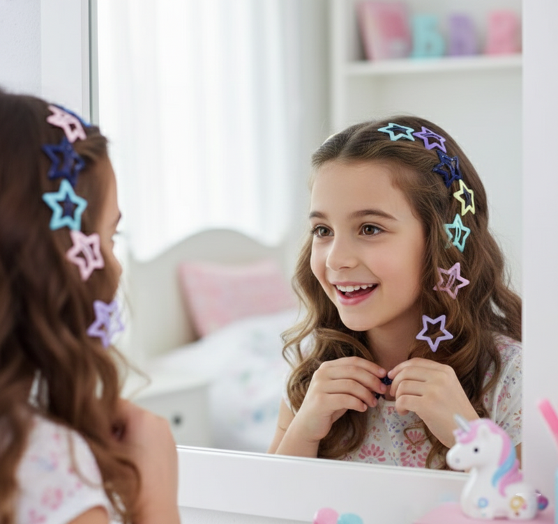 Metal Hair Clip Set For Girls
