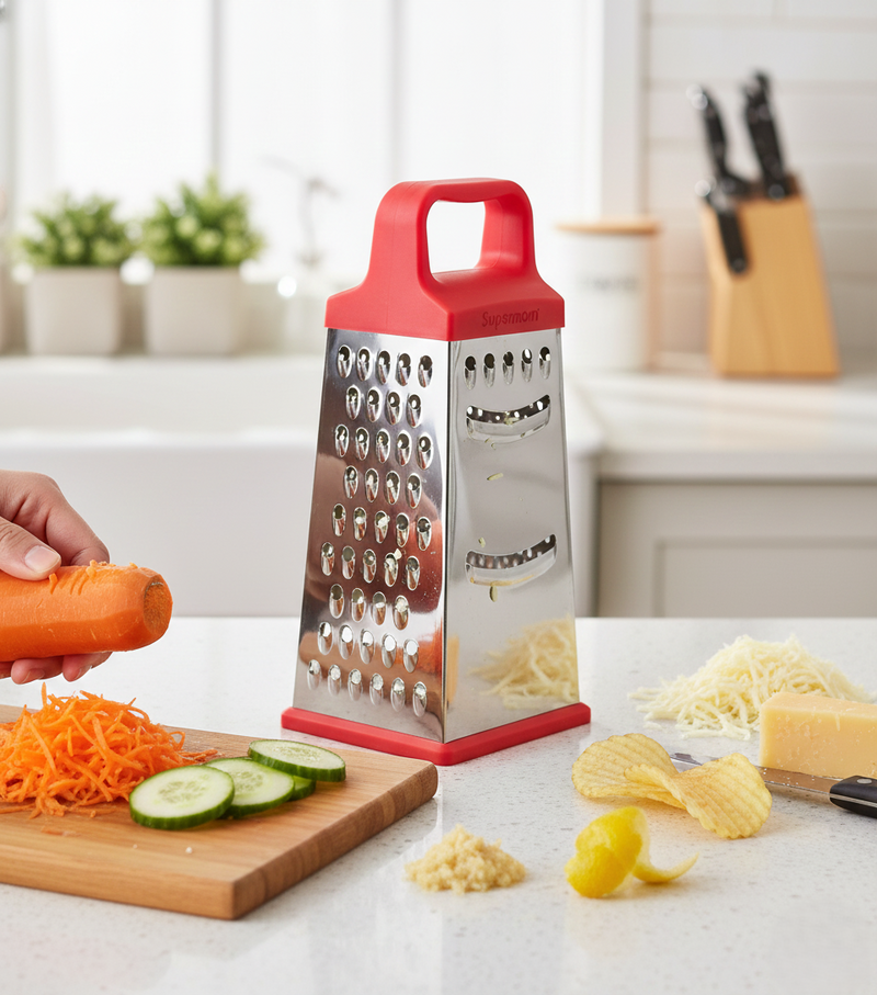 Supermom 5 in 1 Stainless Steel Grater & Slicer