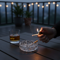 Glass Crystal Cigar Ashtray