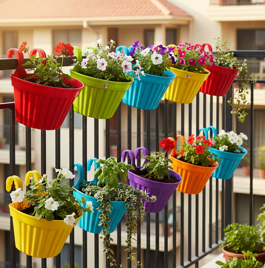 Multicolor Hanging Plastic Planter