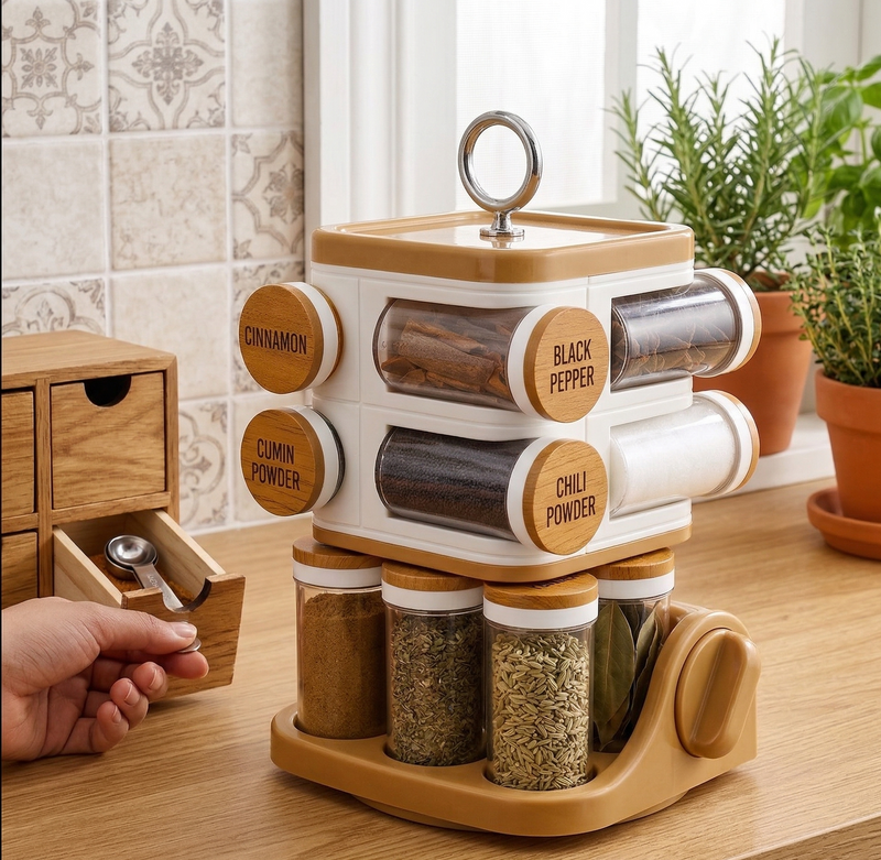 Storewell Plastic Spice Rack Wukusy
