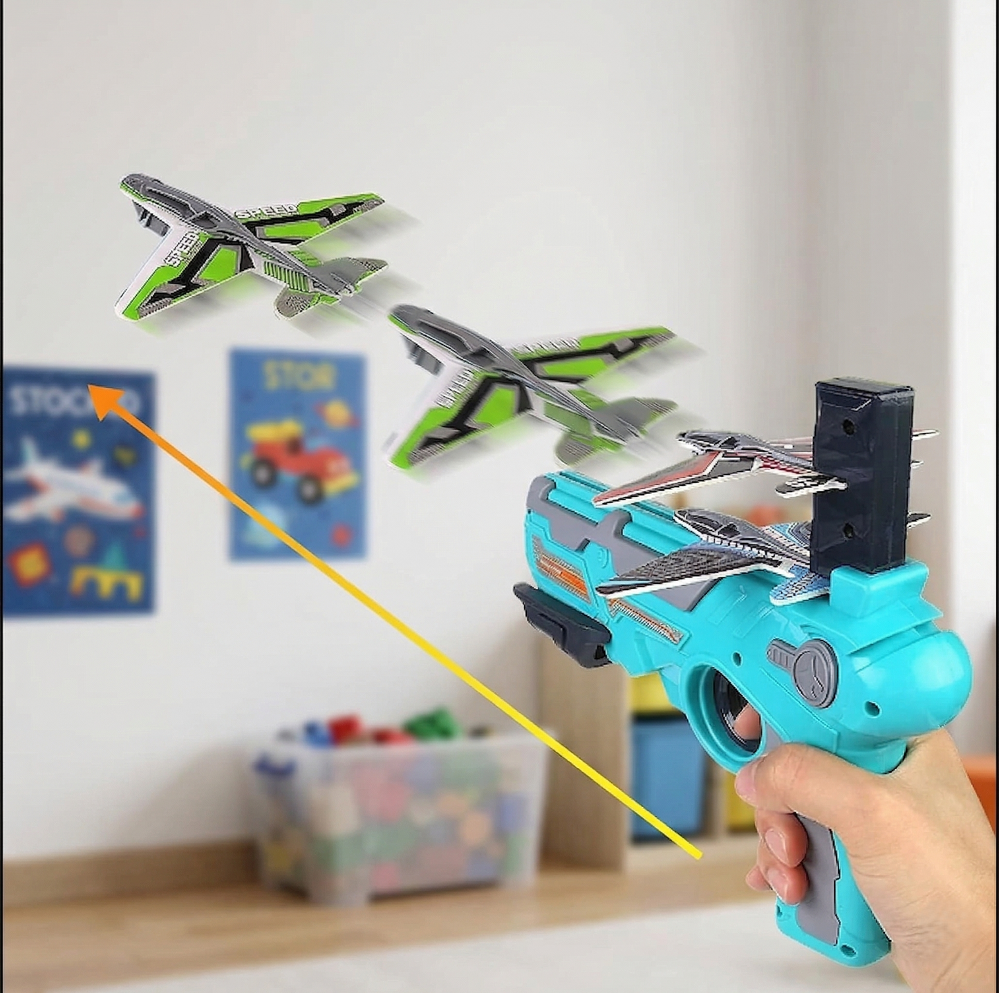 Airplane Launcher Gun With Foam Glider Planes Wukusy