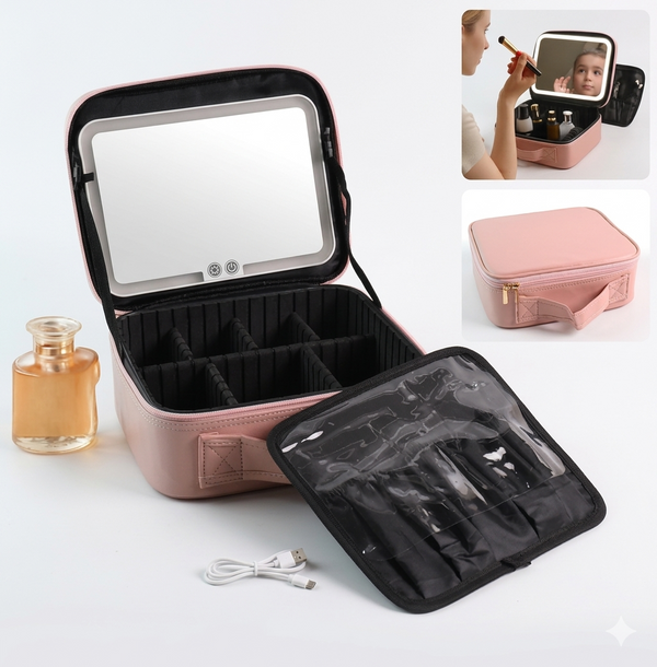 Premium Led Light Makeup Organizer Box Wukusy